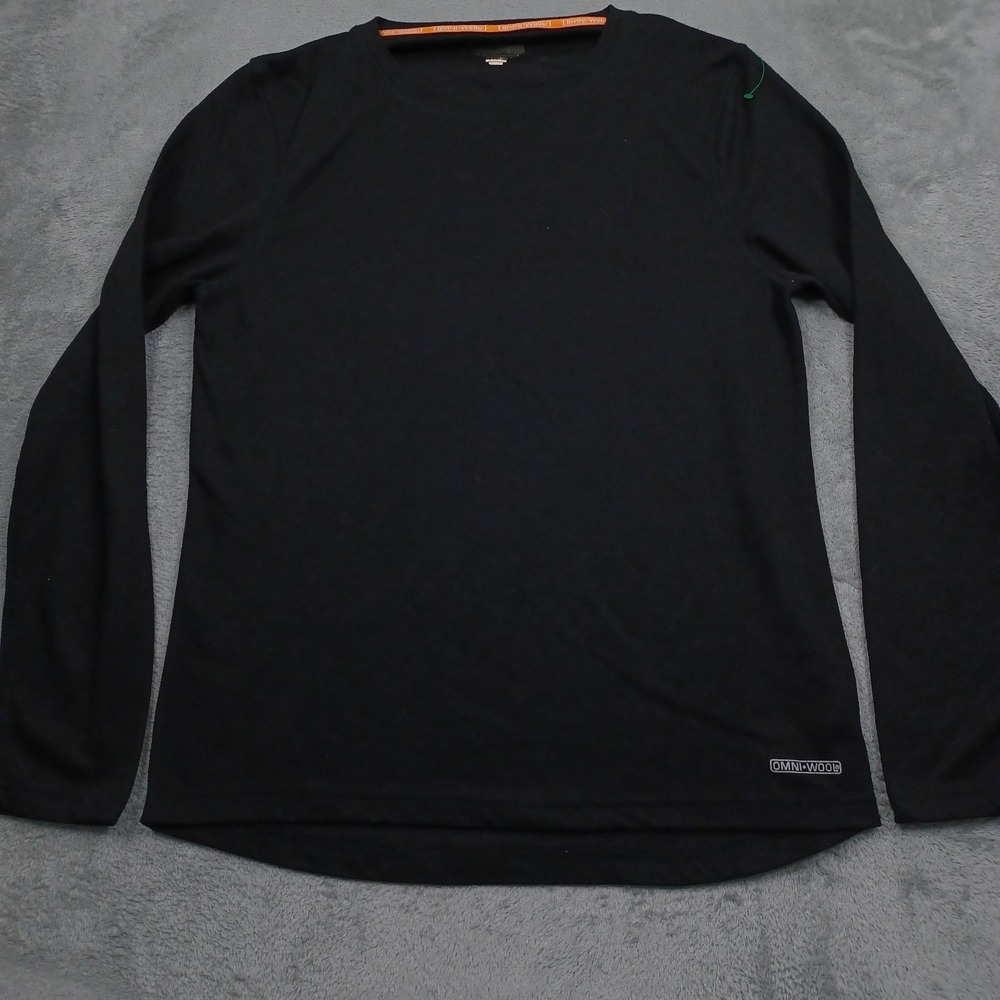 Omni Wool Shirt Mens XL Black Wool Blend Casual‎ Long Sleeve Outdoor